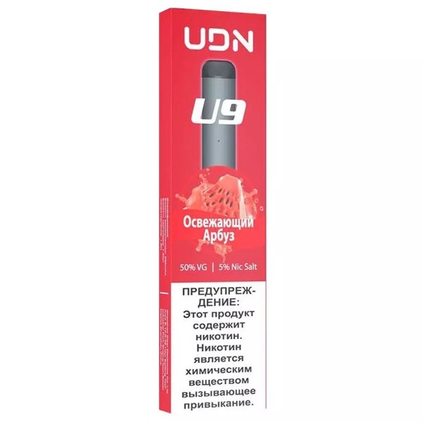 Купить UDN U9 - Освежающий арбуз, 300 затяжек, 20 мг (2%)