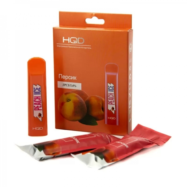 Купить HQD Cuvie - Peach (Персик), 300 затяжек, 20 мг (2%)